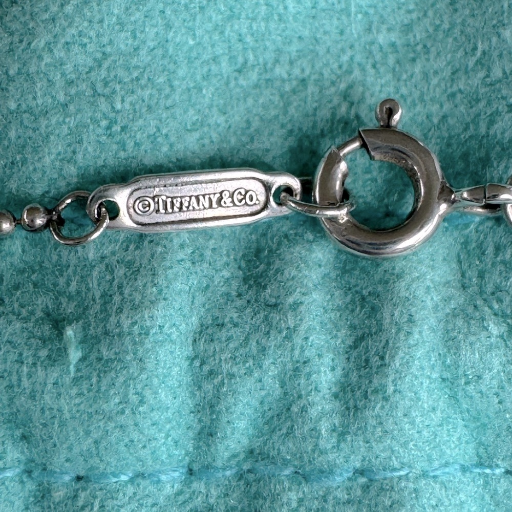 Tiffany & Co. large initial disk necklace - Picture 3 of 4
